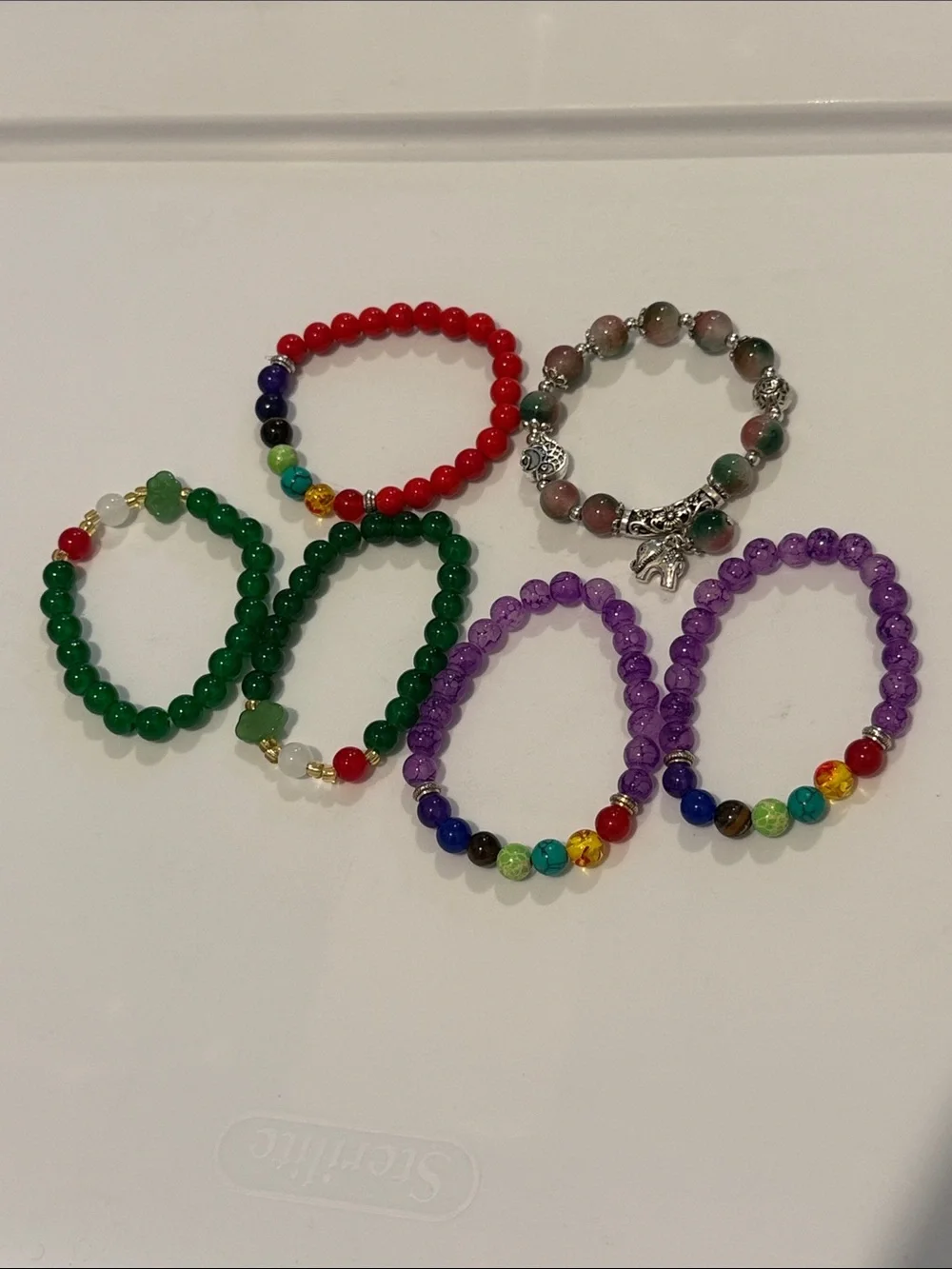 Colorful Beaded Bracelet Set - Multicolor & Purple